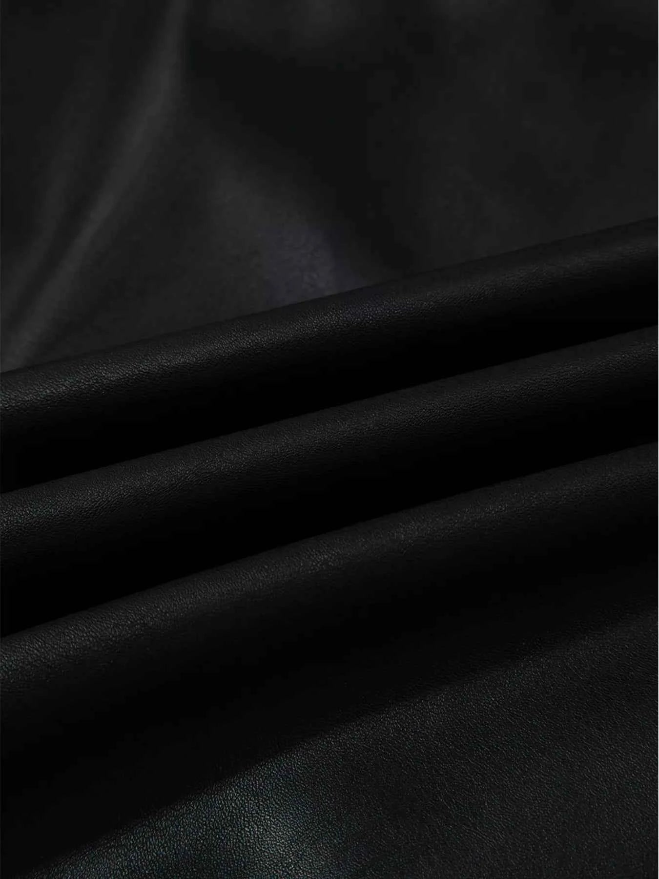 Vegan Leather Sleeveless Mini Dress