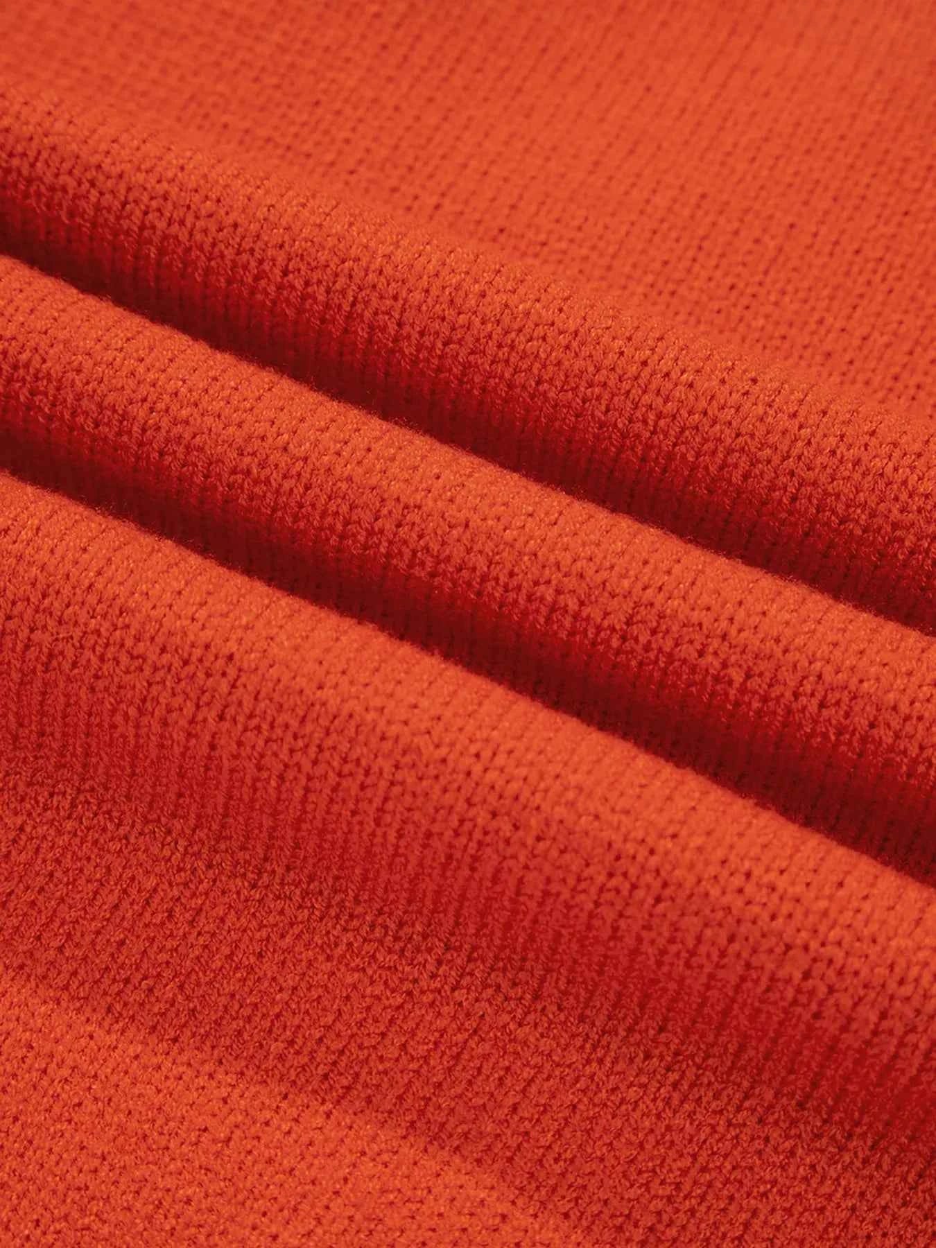 Collared V Neck Ribbed Edge Sweater