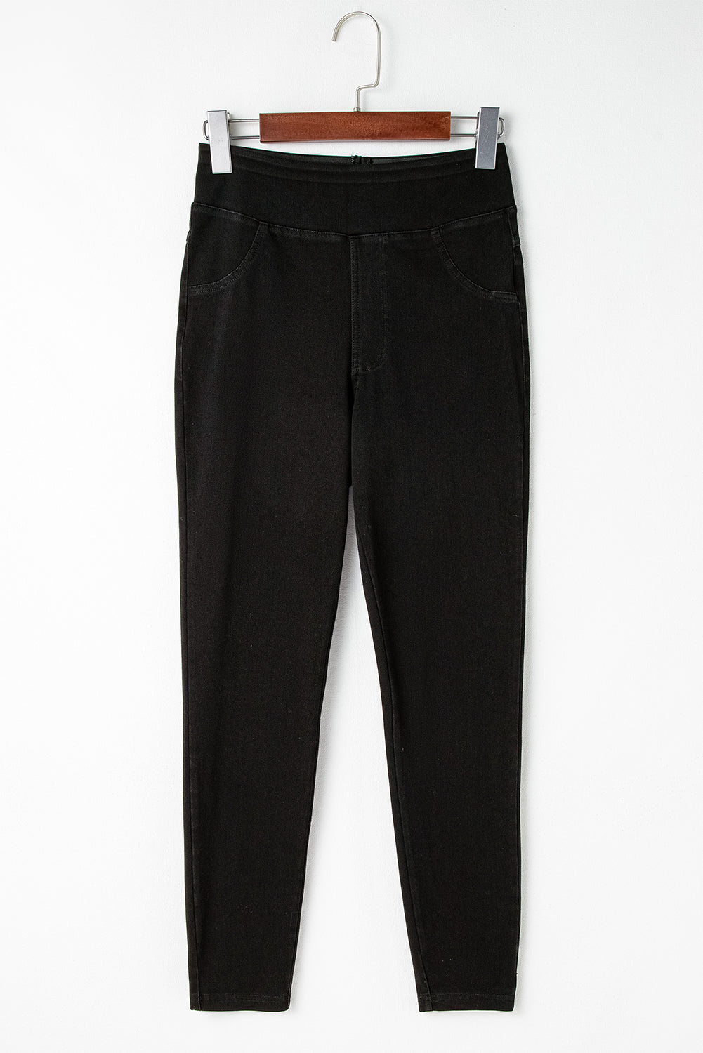 Black Solid Color High Waist Stretchy Slim Fit Jeggings Dear-Lover Dropshipping