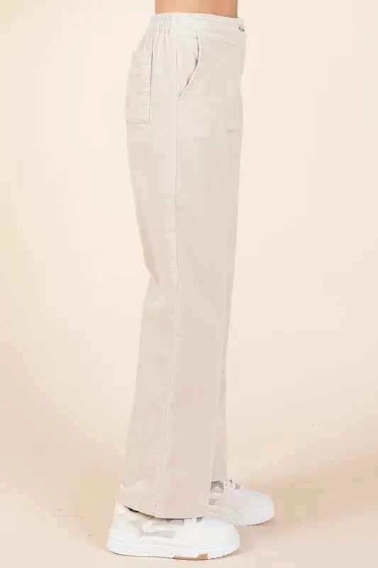 Mittoshop Corduroy Back Elastic Waist Pants