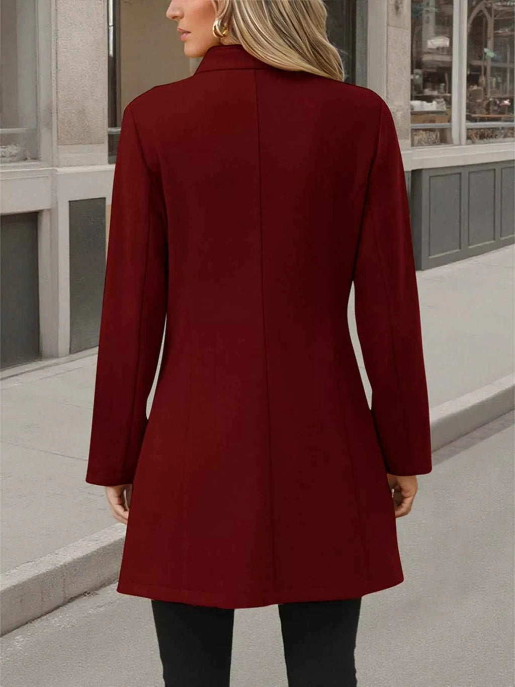 Button Up Long Sleeve Coat.