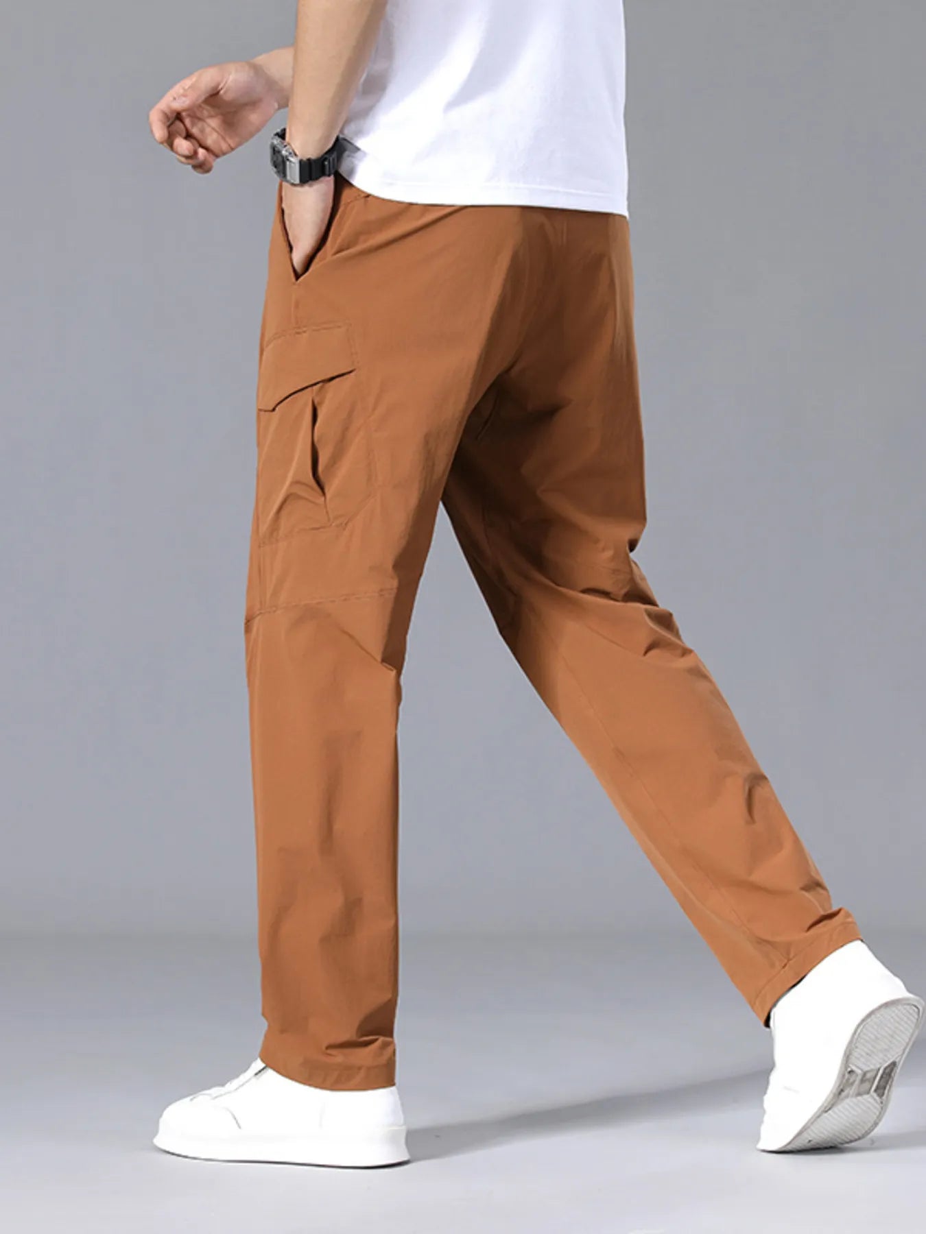 Men's Plus Size Pocketed Loose Fit Pants.