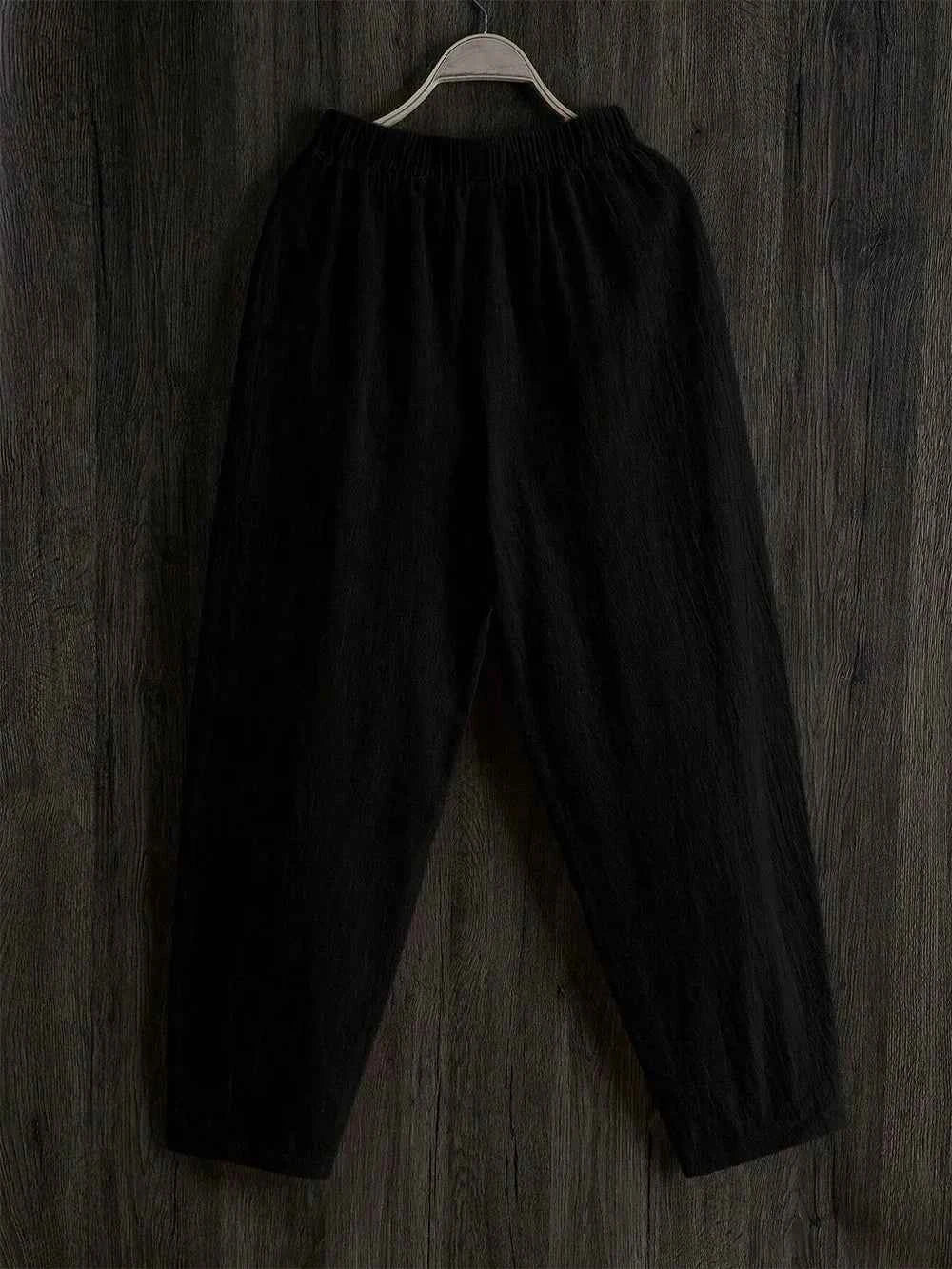 Elastic Waist Pants with Pockets.