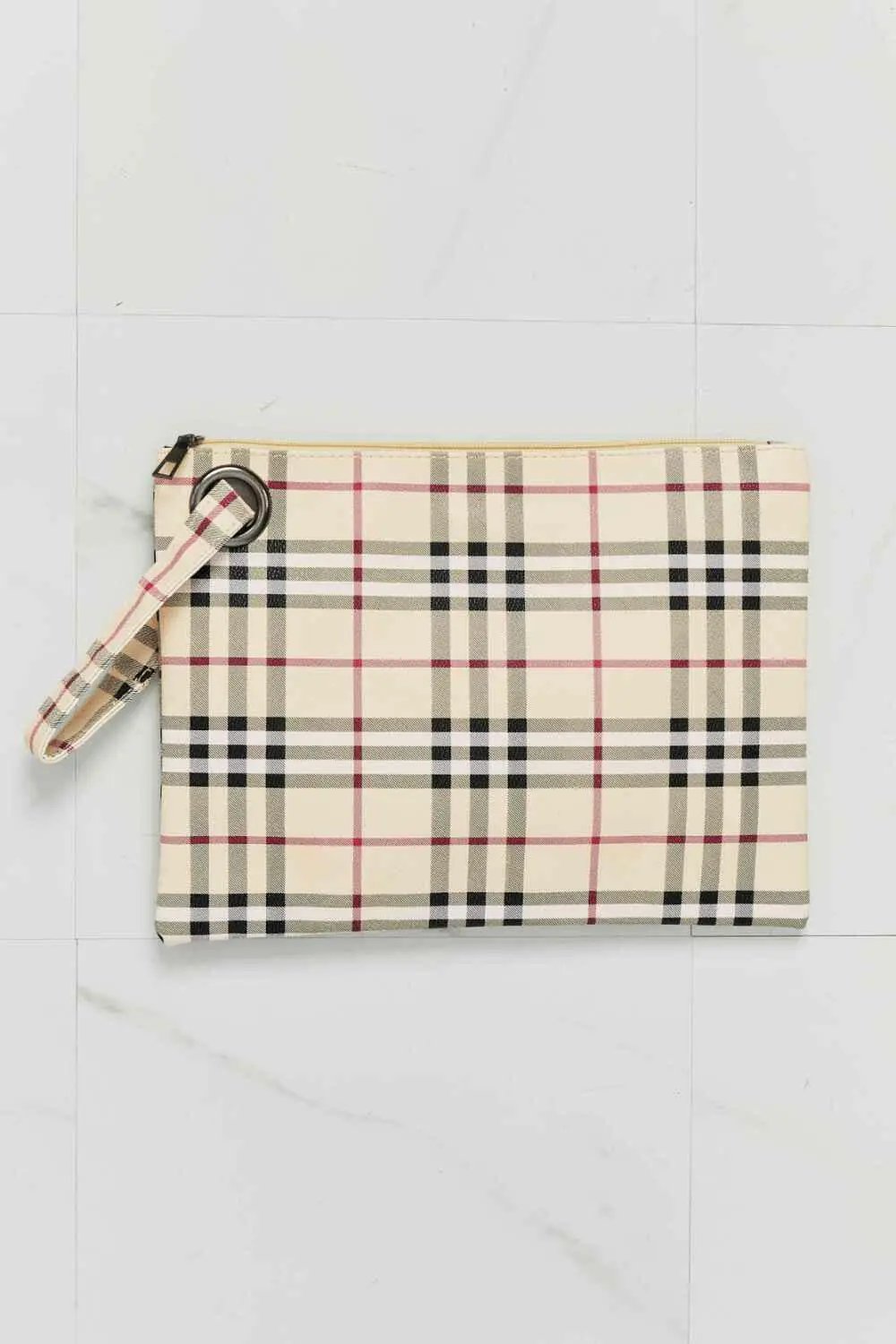 Carry Your Love Plaid Wristlet.
