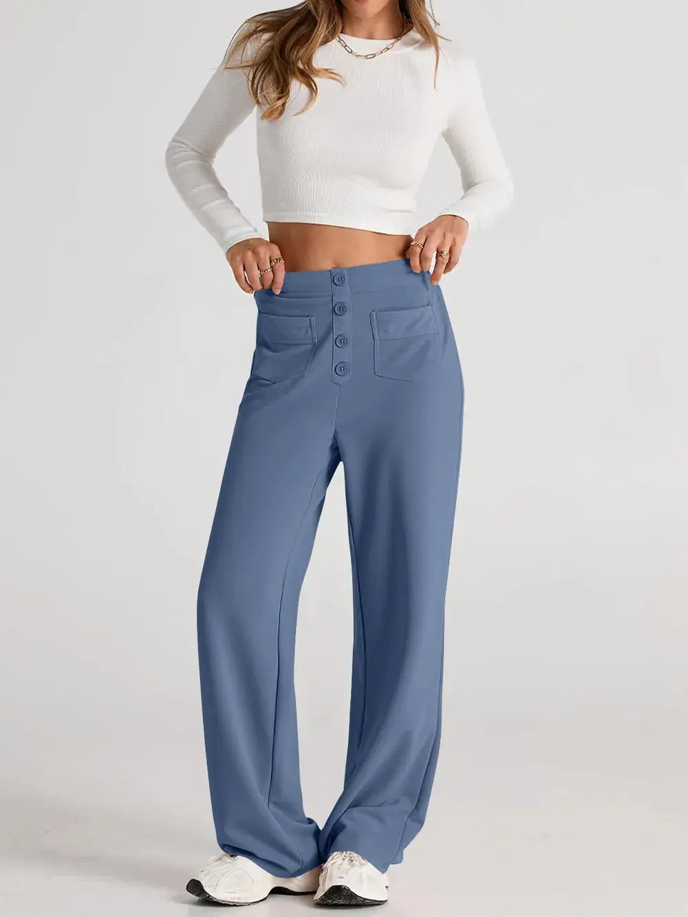 High Waist Wide Leg Pants.