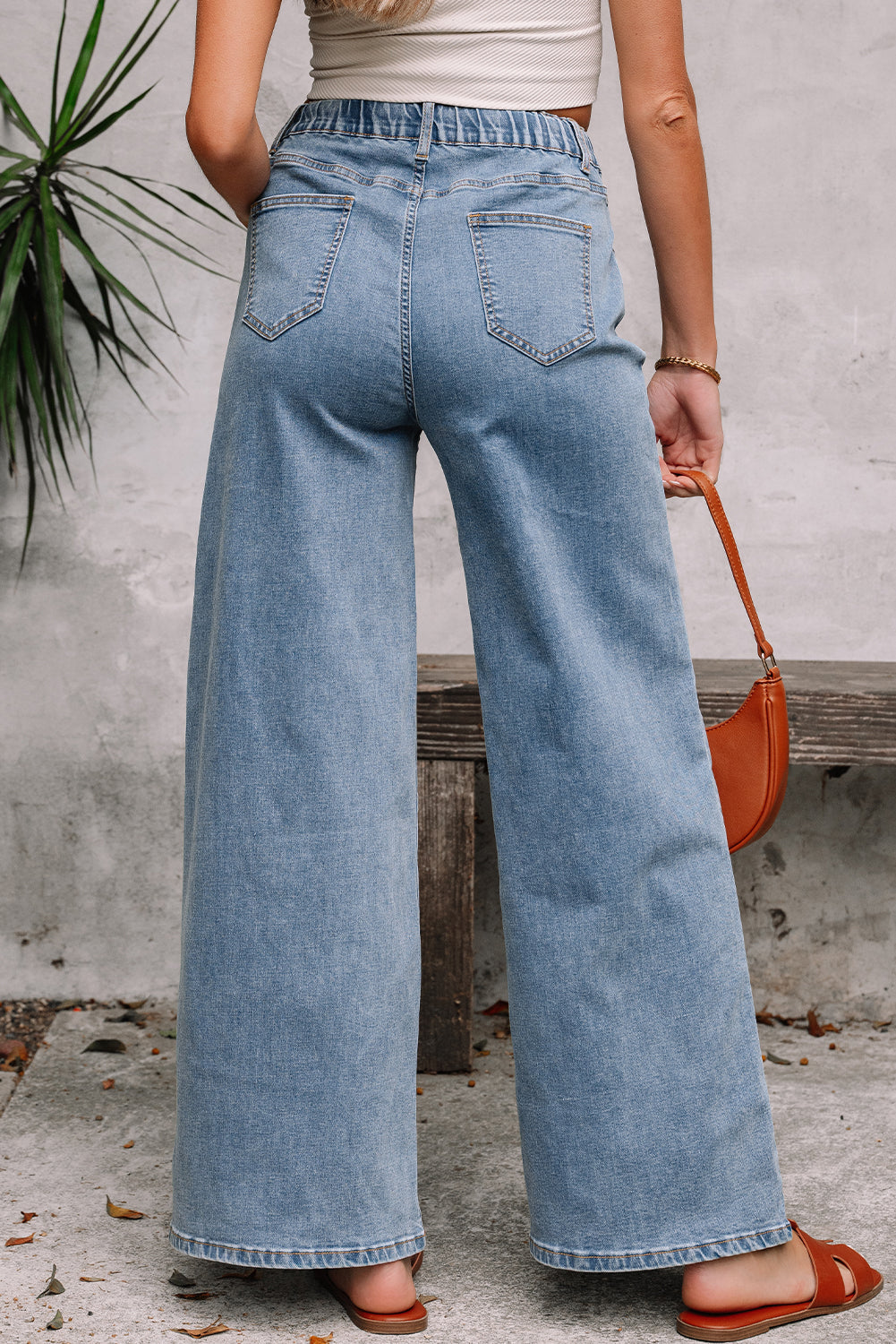 Dusk Blue Medium Wash Super Wide Leg Denim Pants Dear-Lover Dropshipping