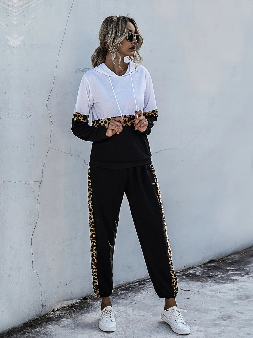 Long Sleeve Hooded Top and Joggers Set - CHIC TB