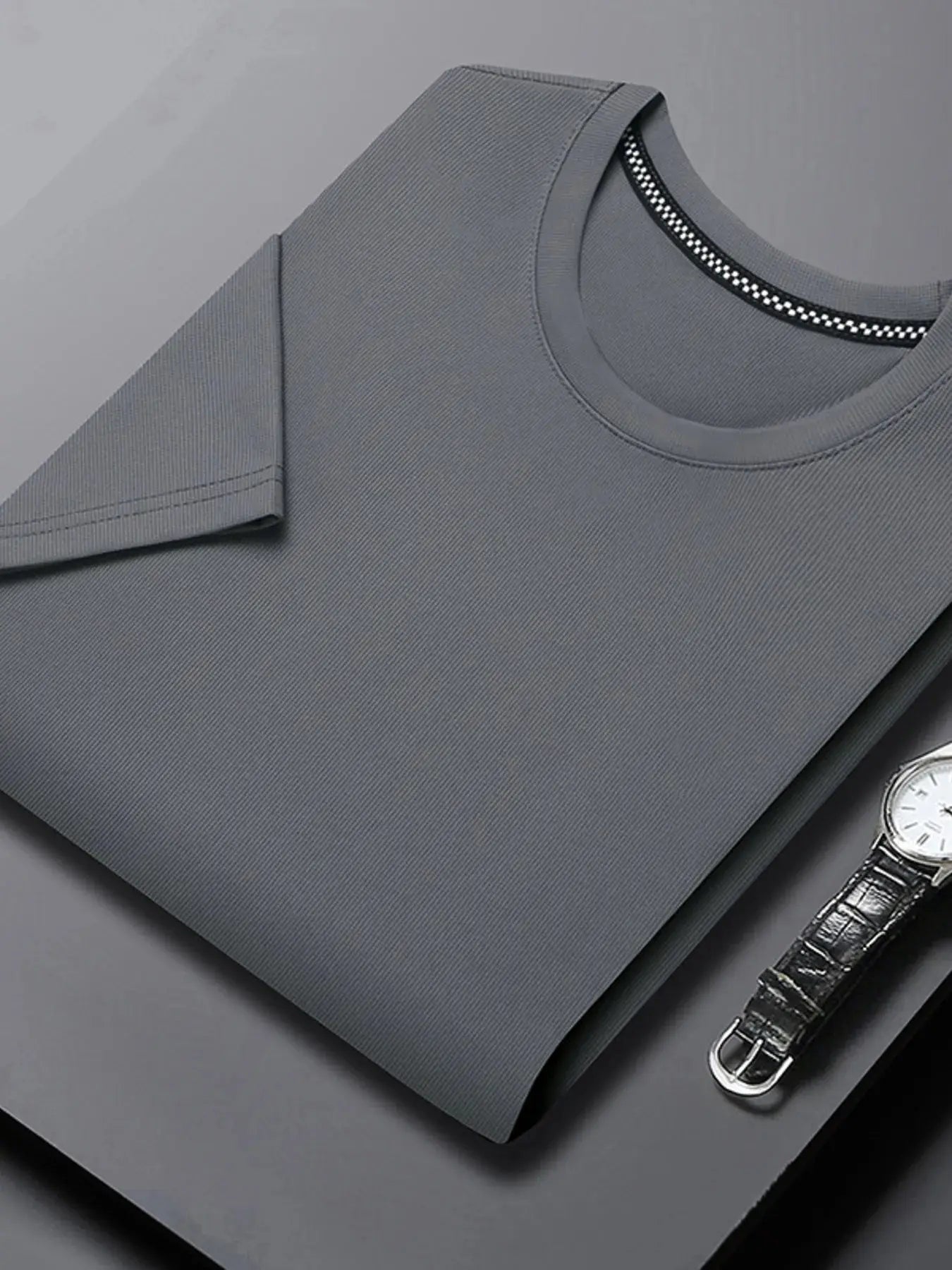 Men's Plus Size Breathable Short Sleeve T-Shirt.