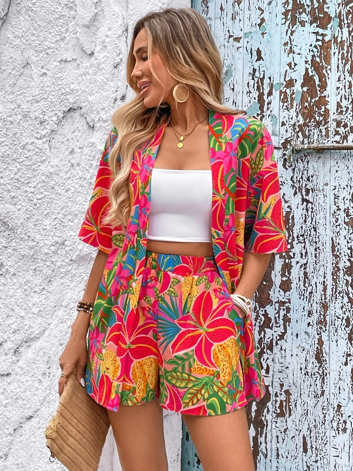 WOMEN Half Sleeve Top and Shorts Set - CHIC TB