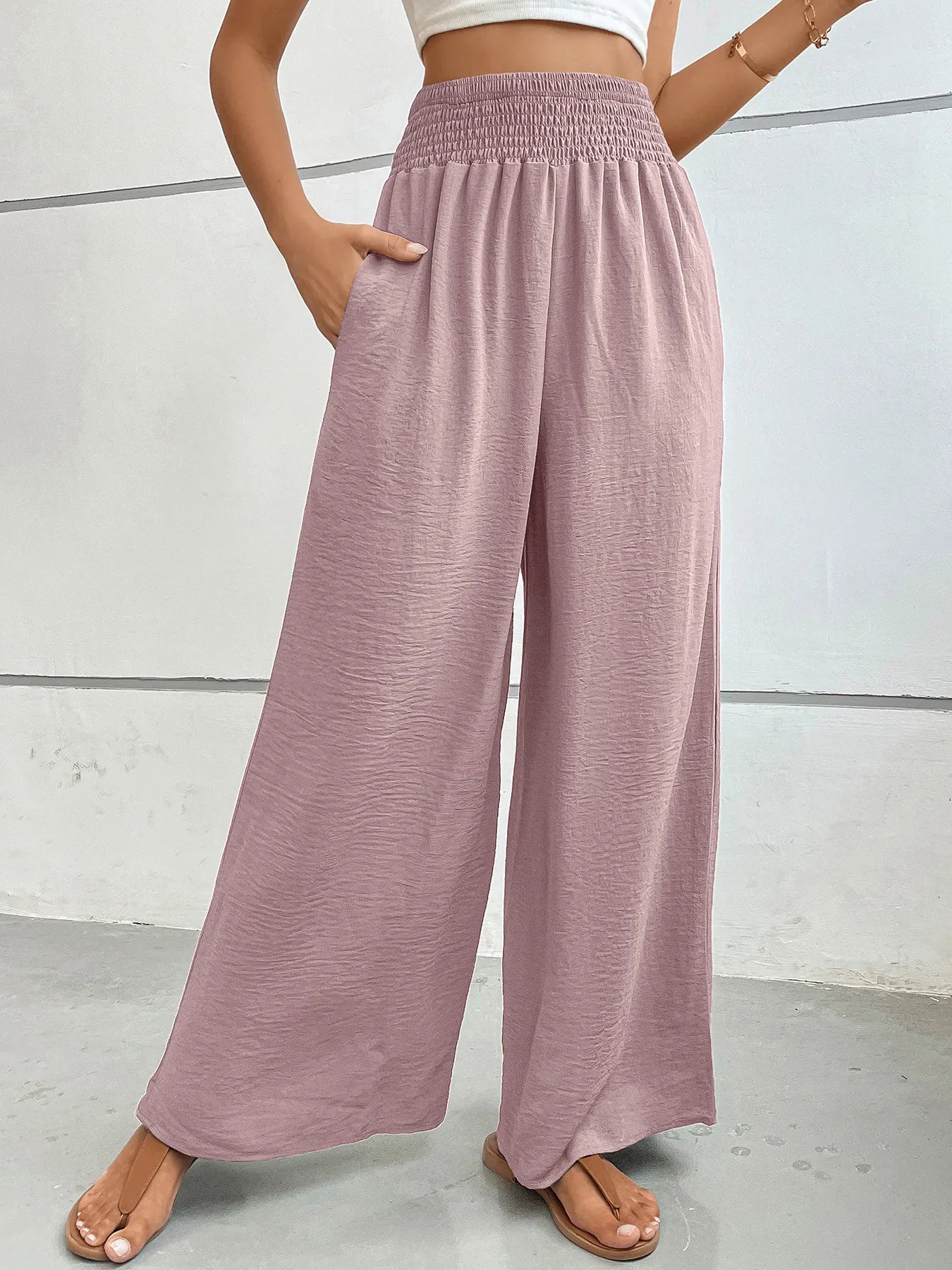 High-Waisted Wide Leg Pants.
