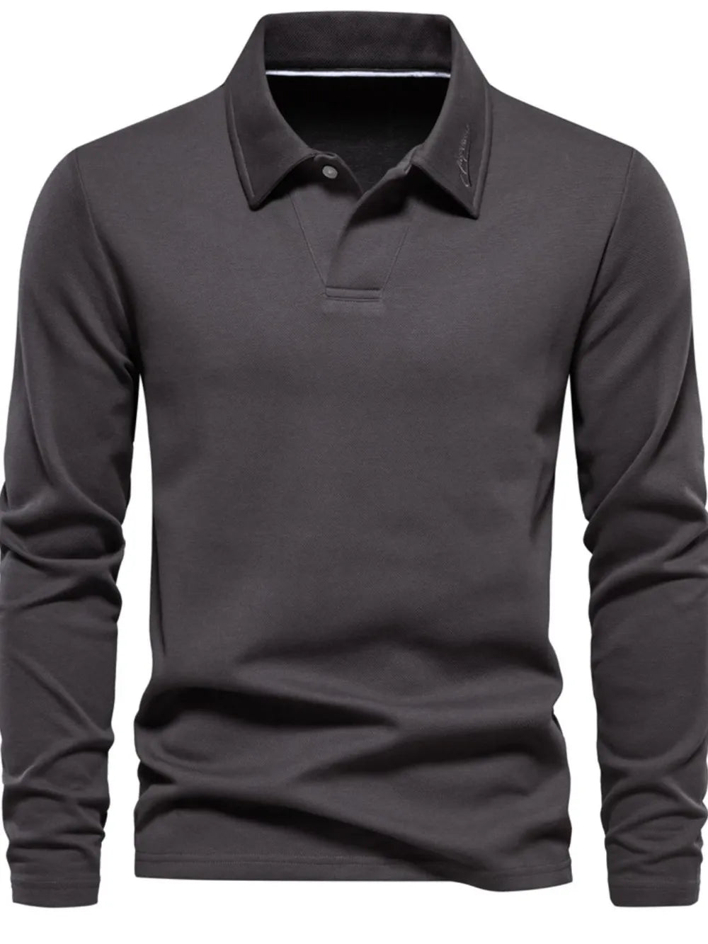 Men's Collared Neck Long Sleeve Polo.