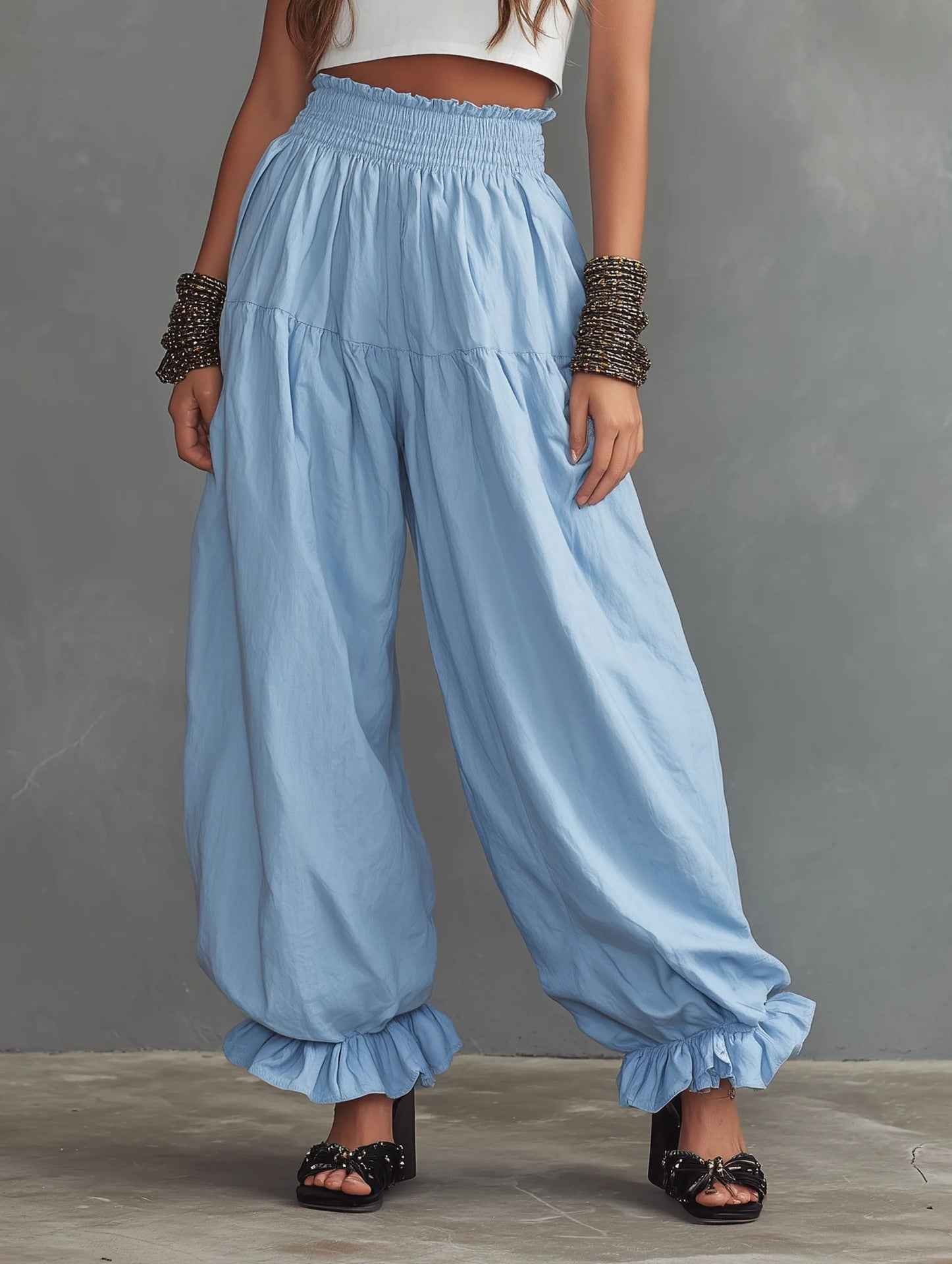 European And American Womens Loungewear Lantern Pants