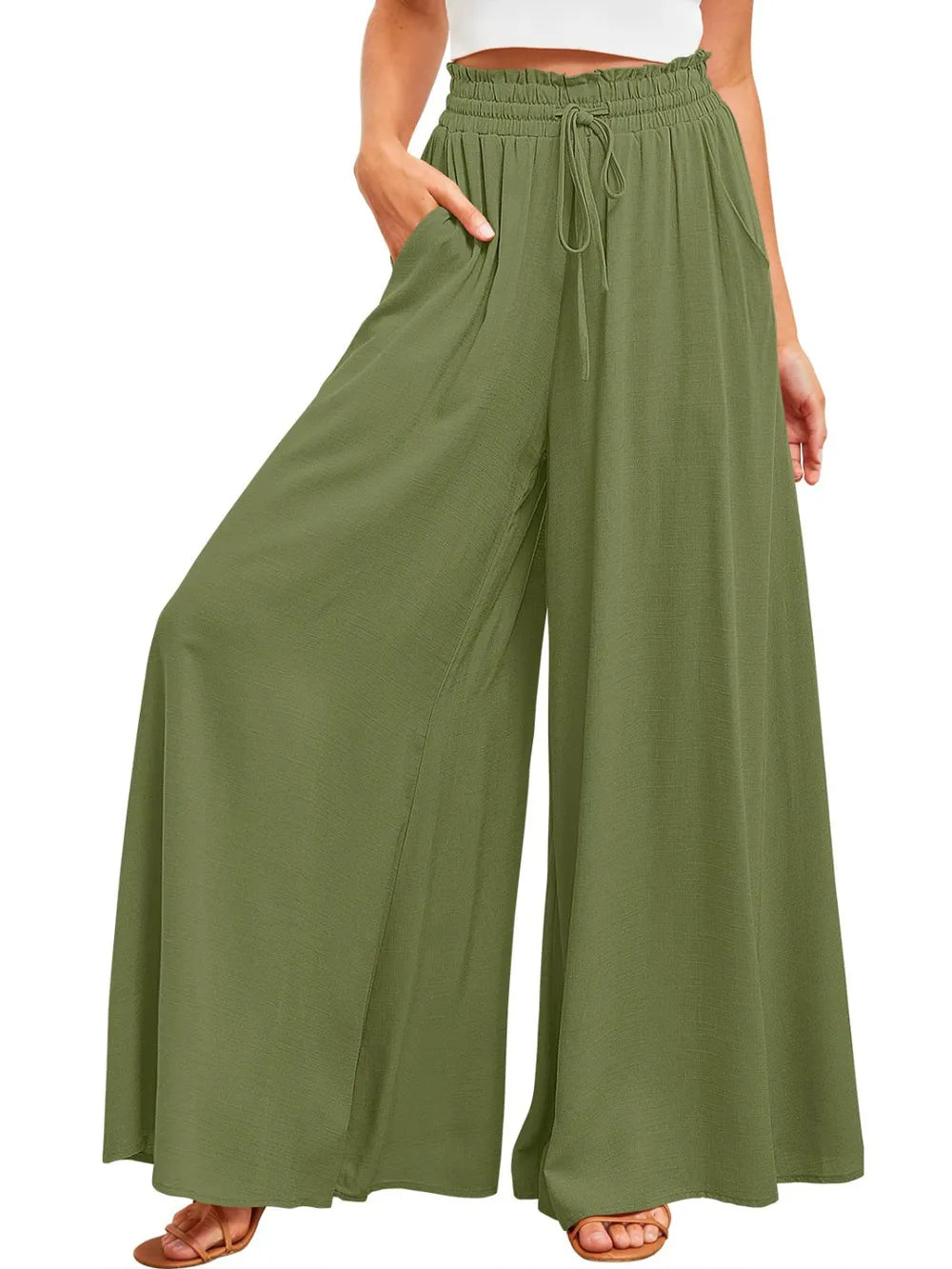 Wide Leg Pants with Pockets.