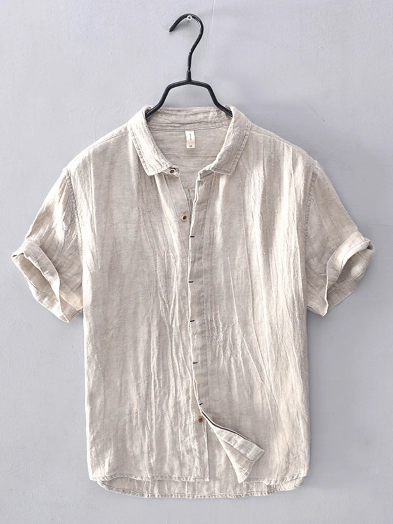 Men's Plus Size Button Up Short Sleeve Shirt.