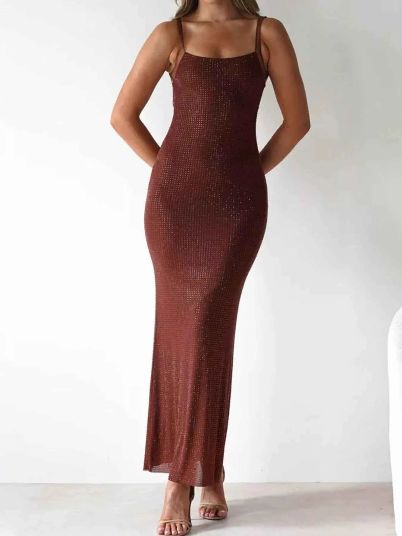 Backless Sleeveless Bodycon Maxi Dress