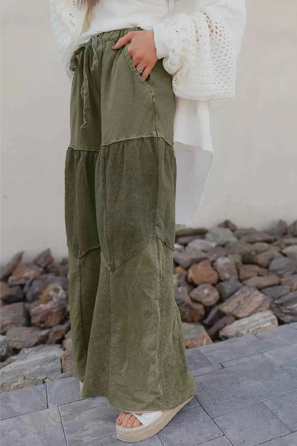 Tiered Wide Leg Pants