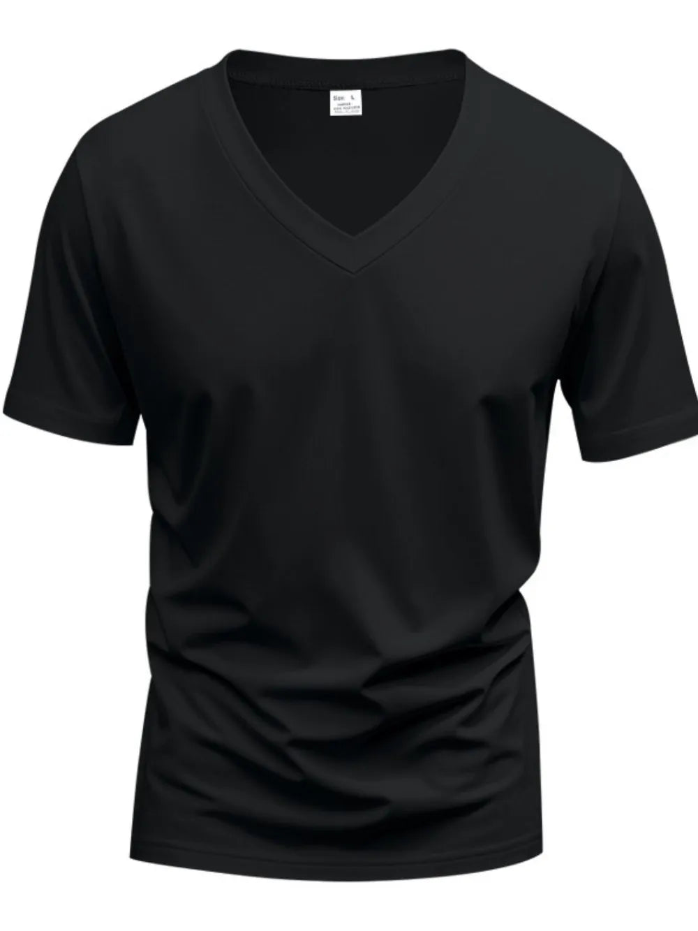 Casual V-Neck Short Sleeve T-Shirt Plus Size for men.