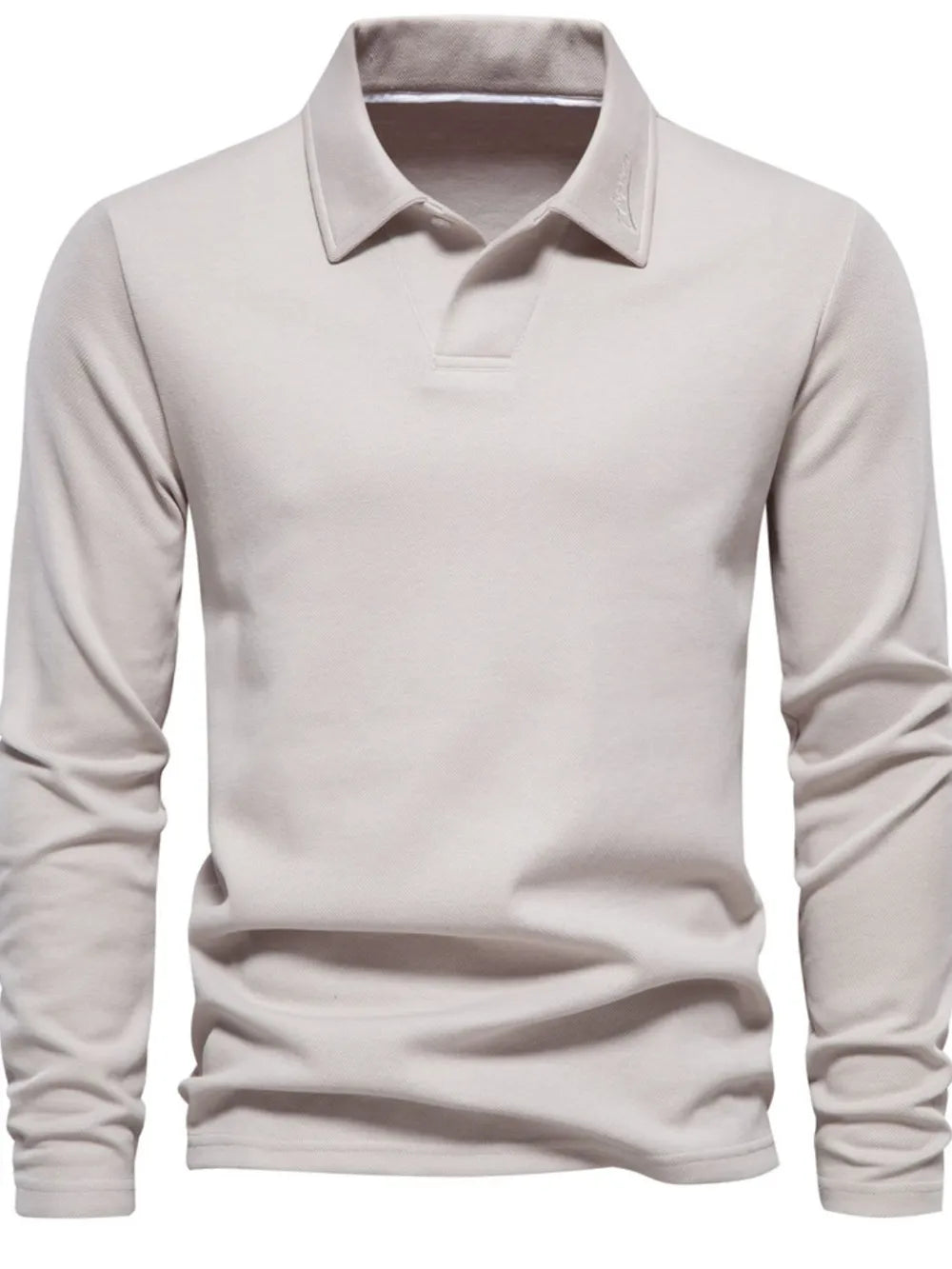Men's Collared Neck Long Sleeve Polo.