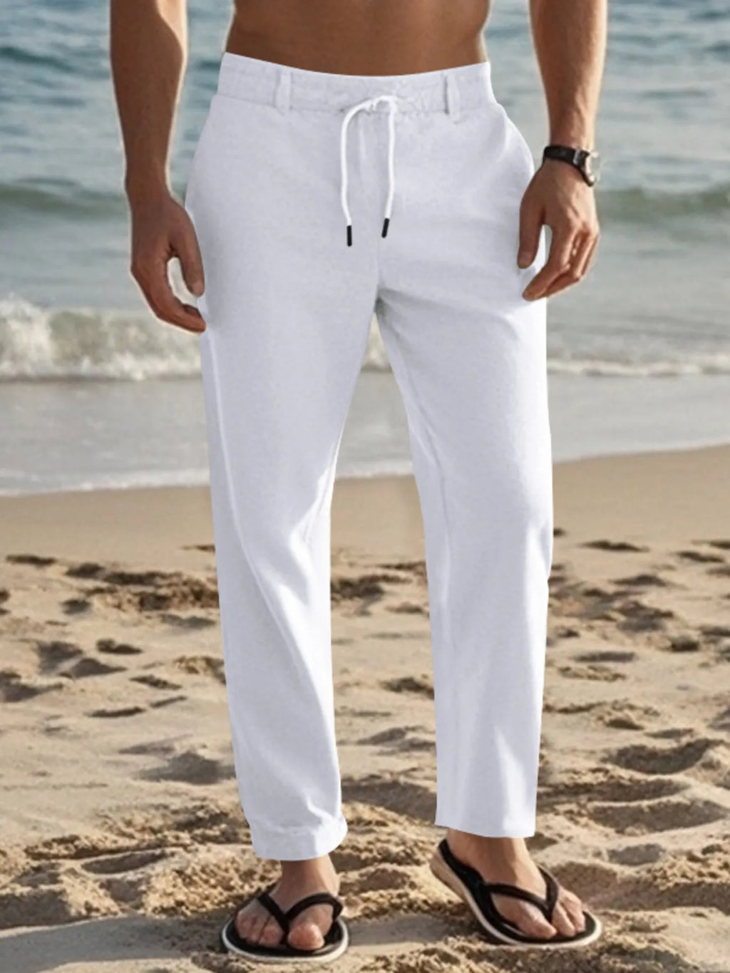 Men's Full Size Casual Drawstring Pants Plus Size.