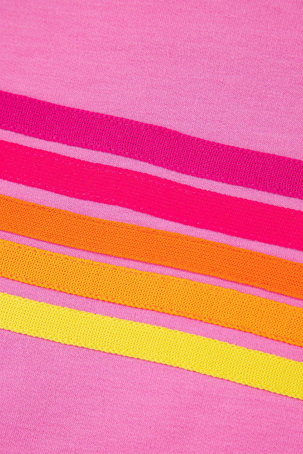 Bonbon Striped Patch Front Casual Tee Dear-Lover Dropshipping