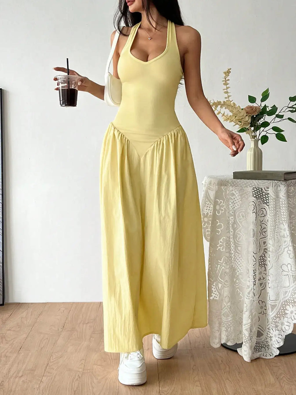 Halter Neck Maxi Dress.