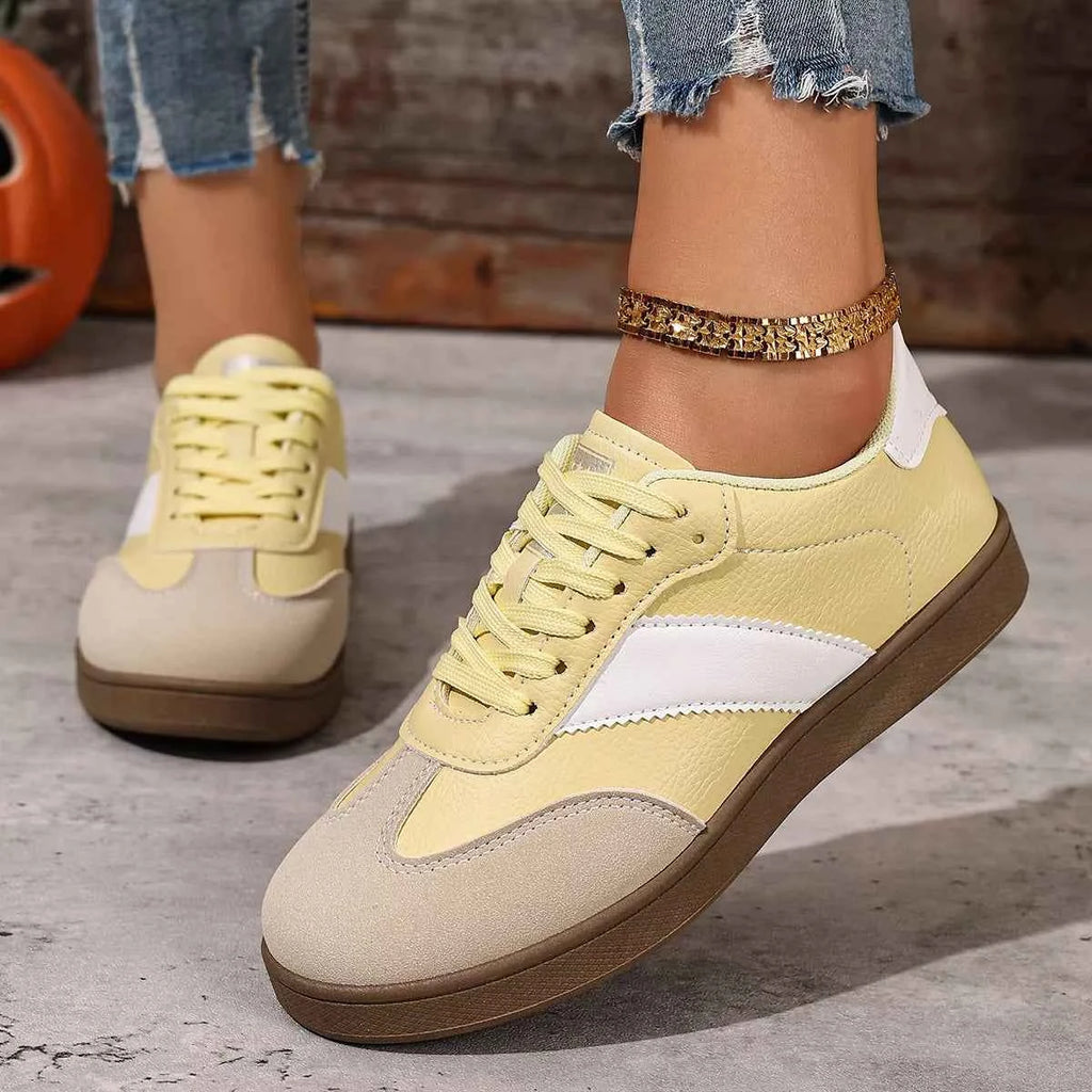 Round Toe Lace Up Sneakers