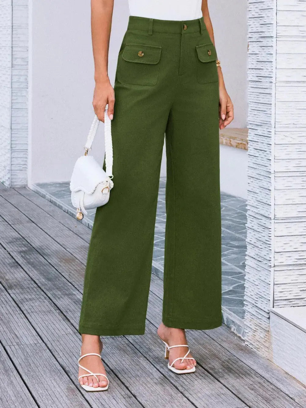 High Waist Wide Leg Pants.