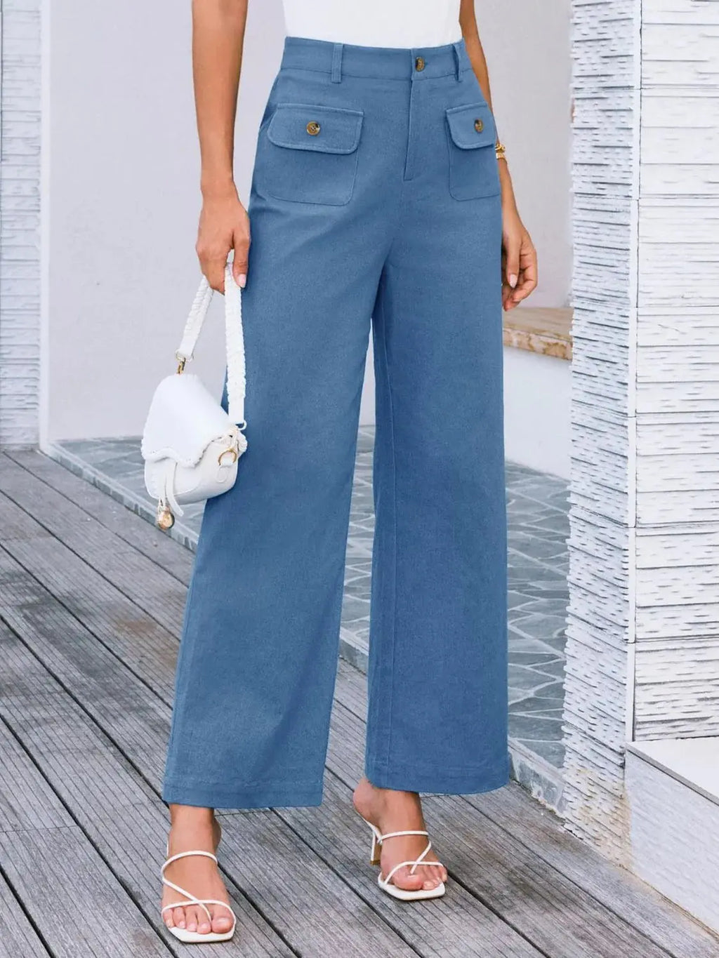 High Waist Wide Leg Pants.