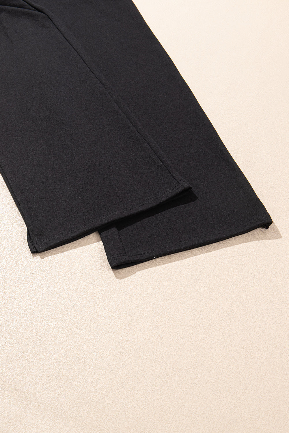 Black Zipper Stand Neck Top and Wide Leg Pants Set Dear-Lover Dropshipping