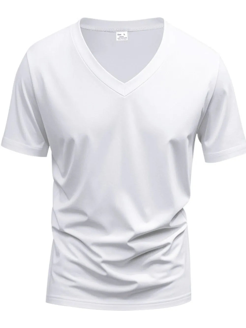 Casual V-Neck Short Sleeve T-Shirt Plus Size for men.
