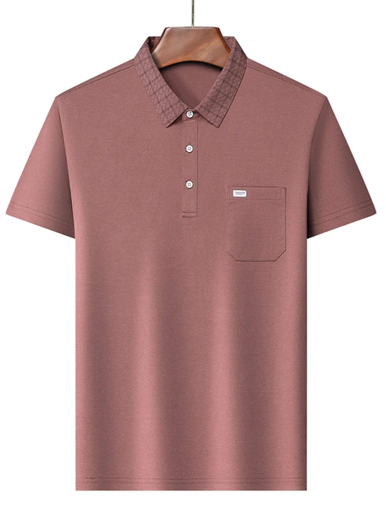 Men's Plus Size Short Sleeve Polo with Chest Pocket.