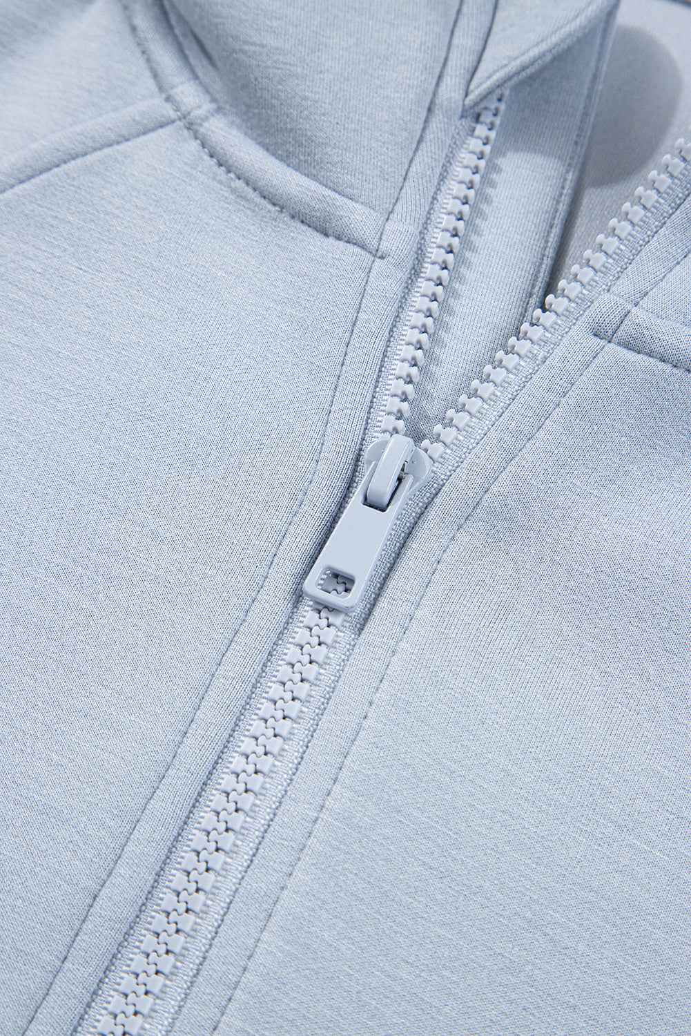 Beau Blue Half Zip Thumbhole Sleeve Hoodie Active Pants 2pcs Outfit