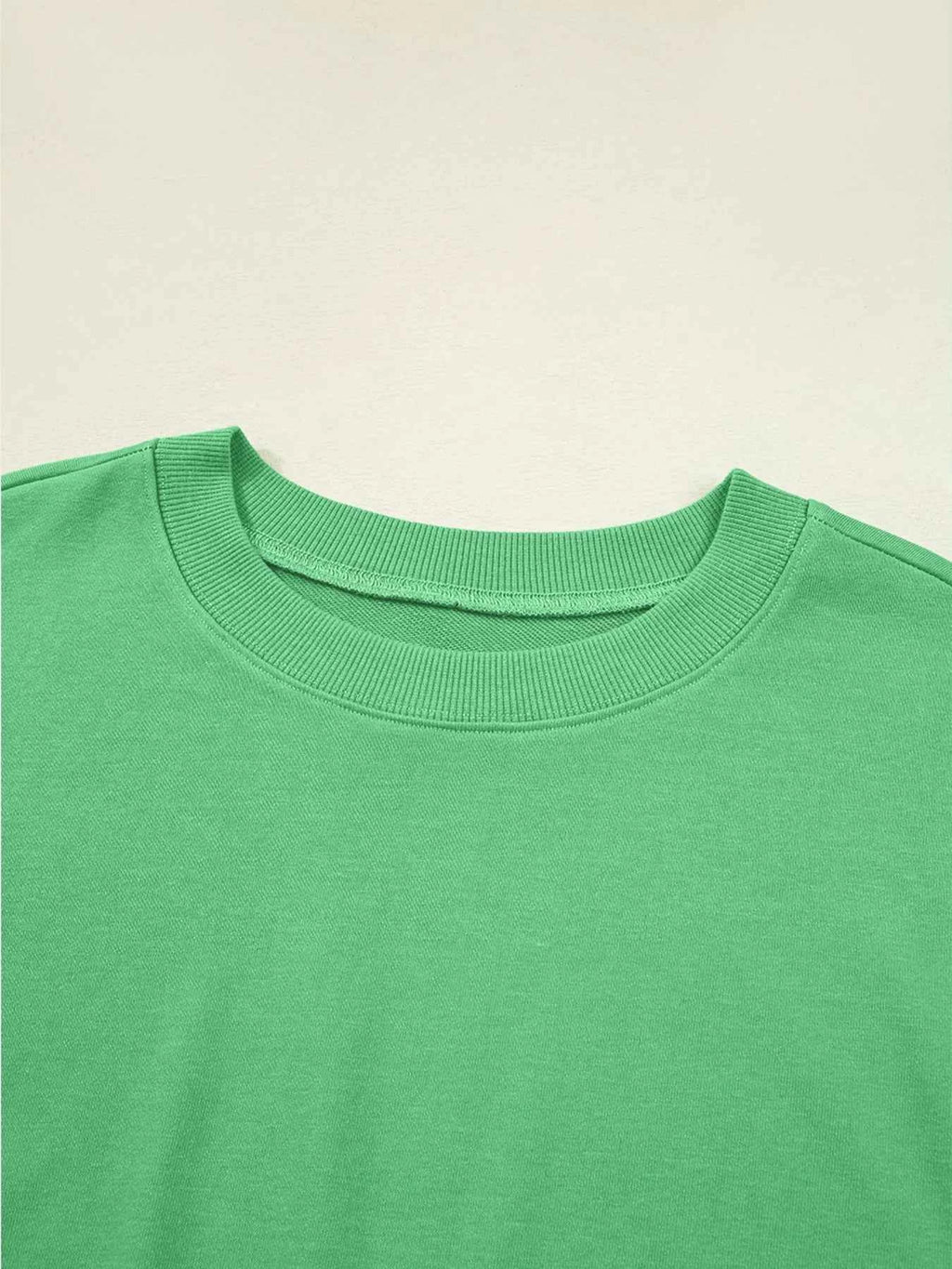 Drop Shoulder Puff Sleeve Crop Top and Drawstring Wide Leg Pants Set