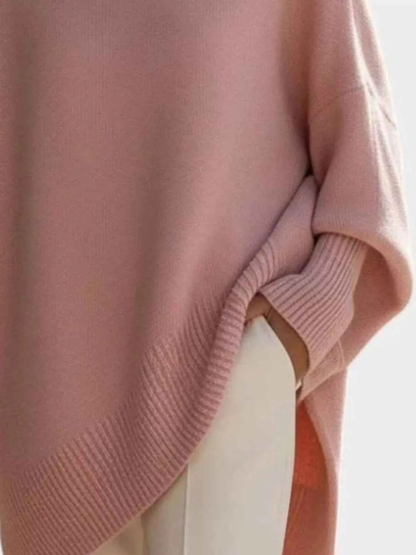 Oversized Batwing Sleeve Round Neck Sweater