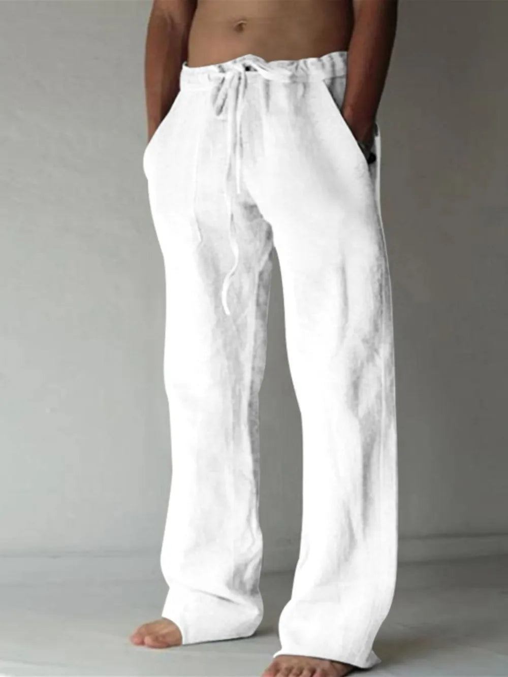Men's Plus Size Drawstring Loose Fit Pants.