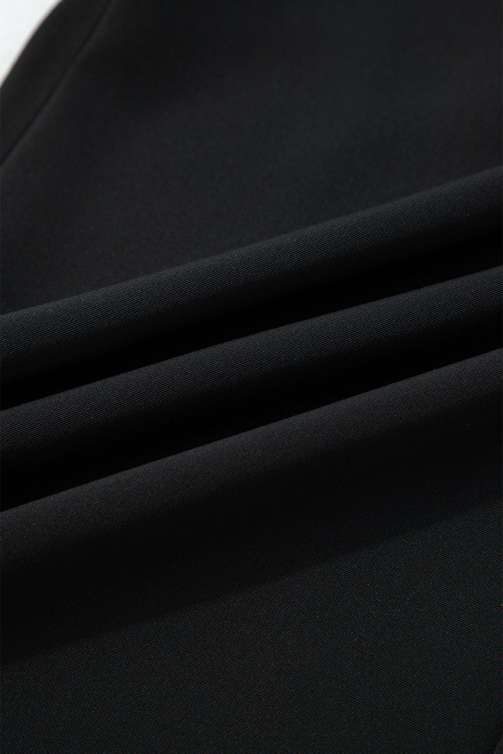 Black Pleated Detail Pull On High Elastic Waist Loose Straight Pants Dear-Lover Dropshipping