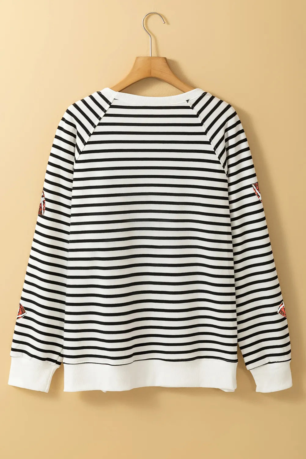 Football Striped Long Sleeve Sweatshirt.