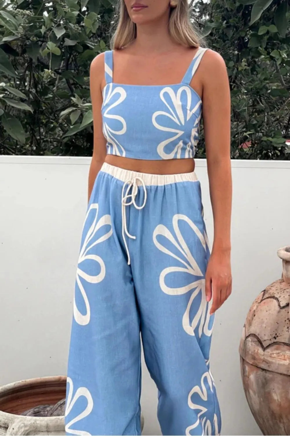 Square Neck Cami and Pants Set WOMEN - CHIC TB
