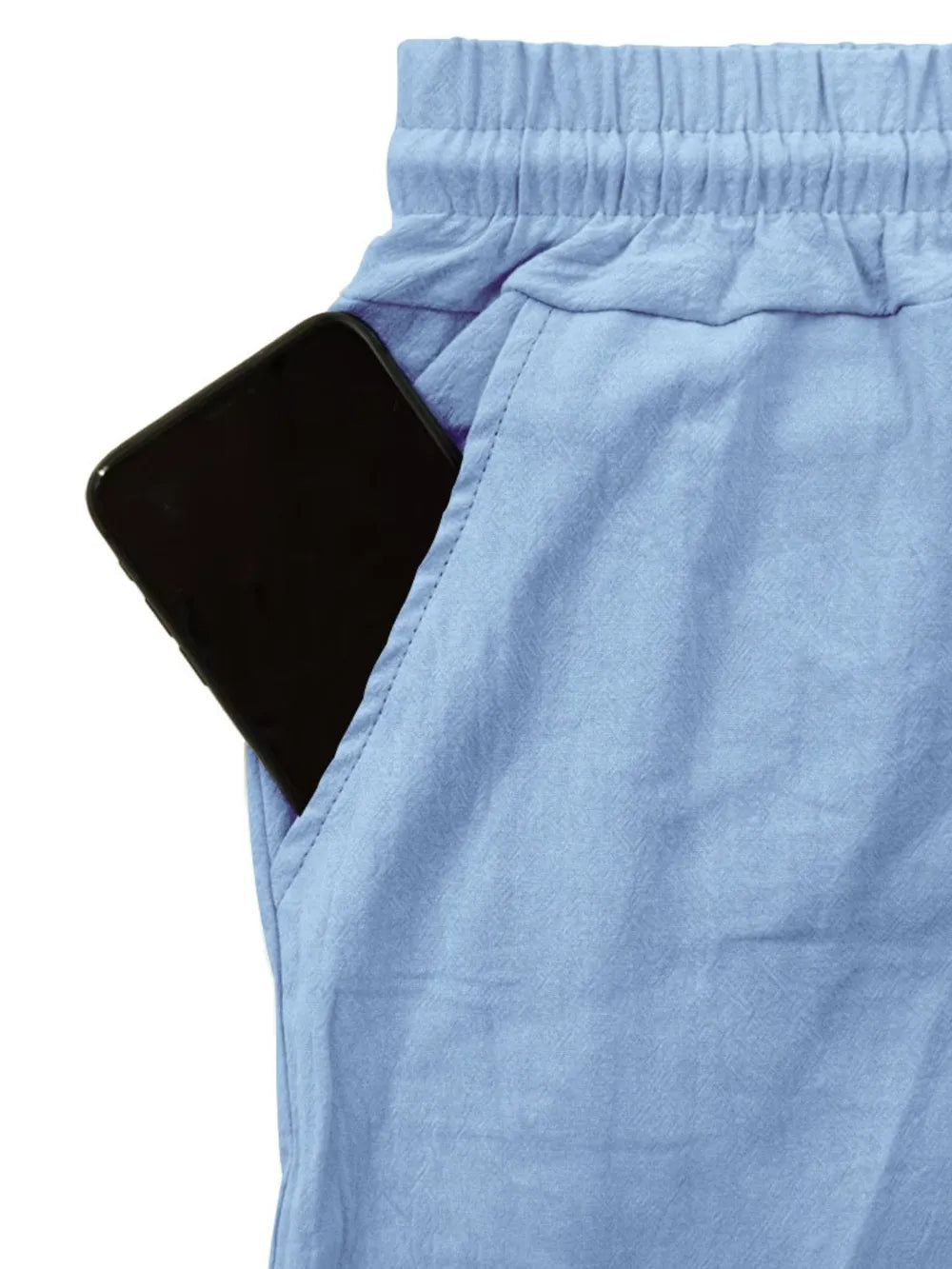 Men's Full Size Drawstring Pants with Pockets Plus Size.