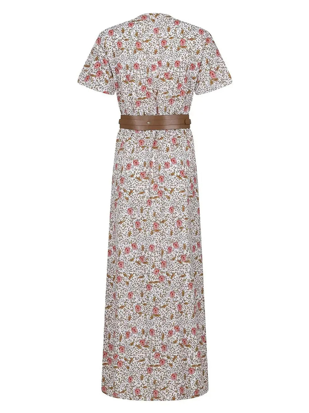 V-Neck Short Sleeve Maxi Dress Plus Size.