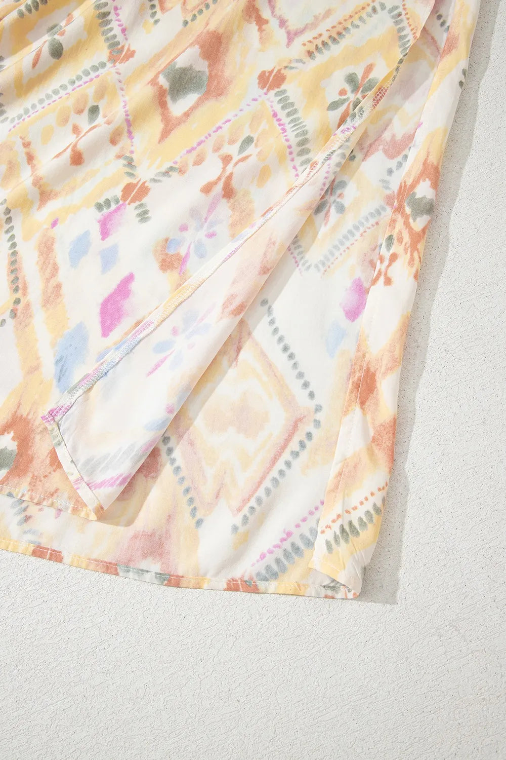 Half Sleeve Shirred High Waist Maxi Dress.