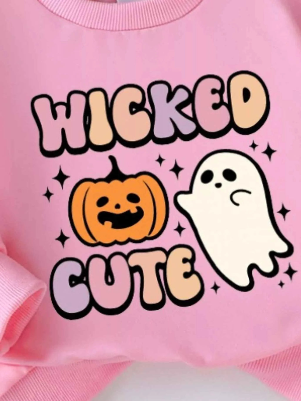 Children's Halloween Graphic Sweatshirt and Flare Pants Set