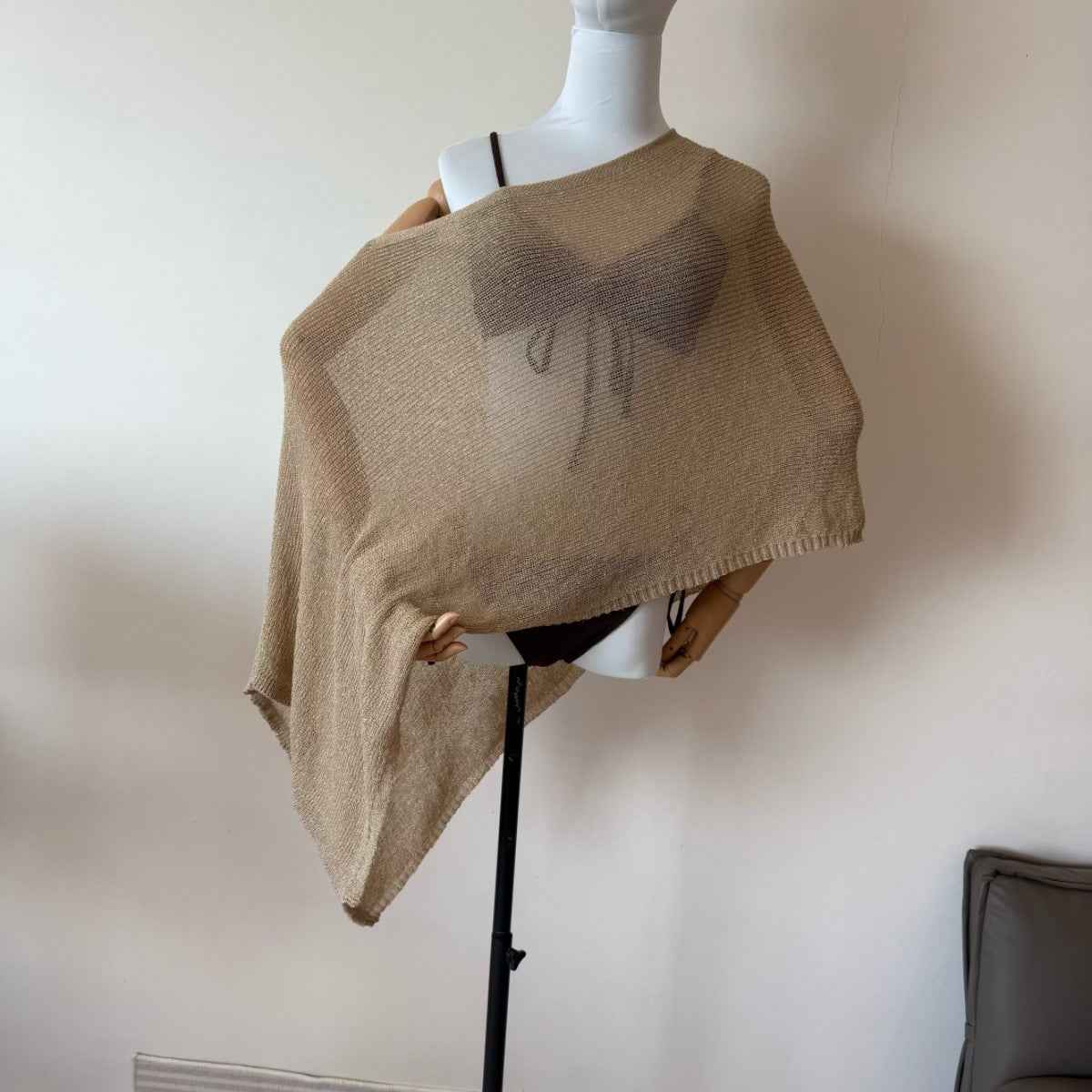 Irregular Cloak Shawl Sun-protection Top Loose-lazy-style Tunic