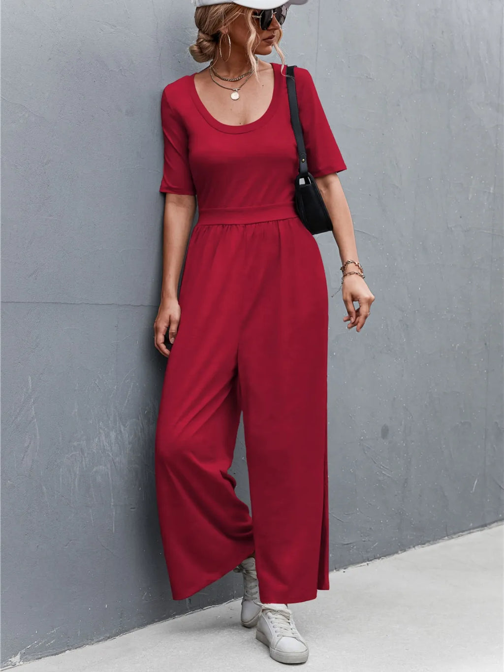 Short Sleeve Jumpsuit.