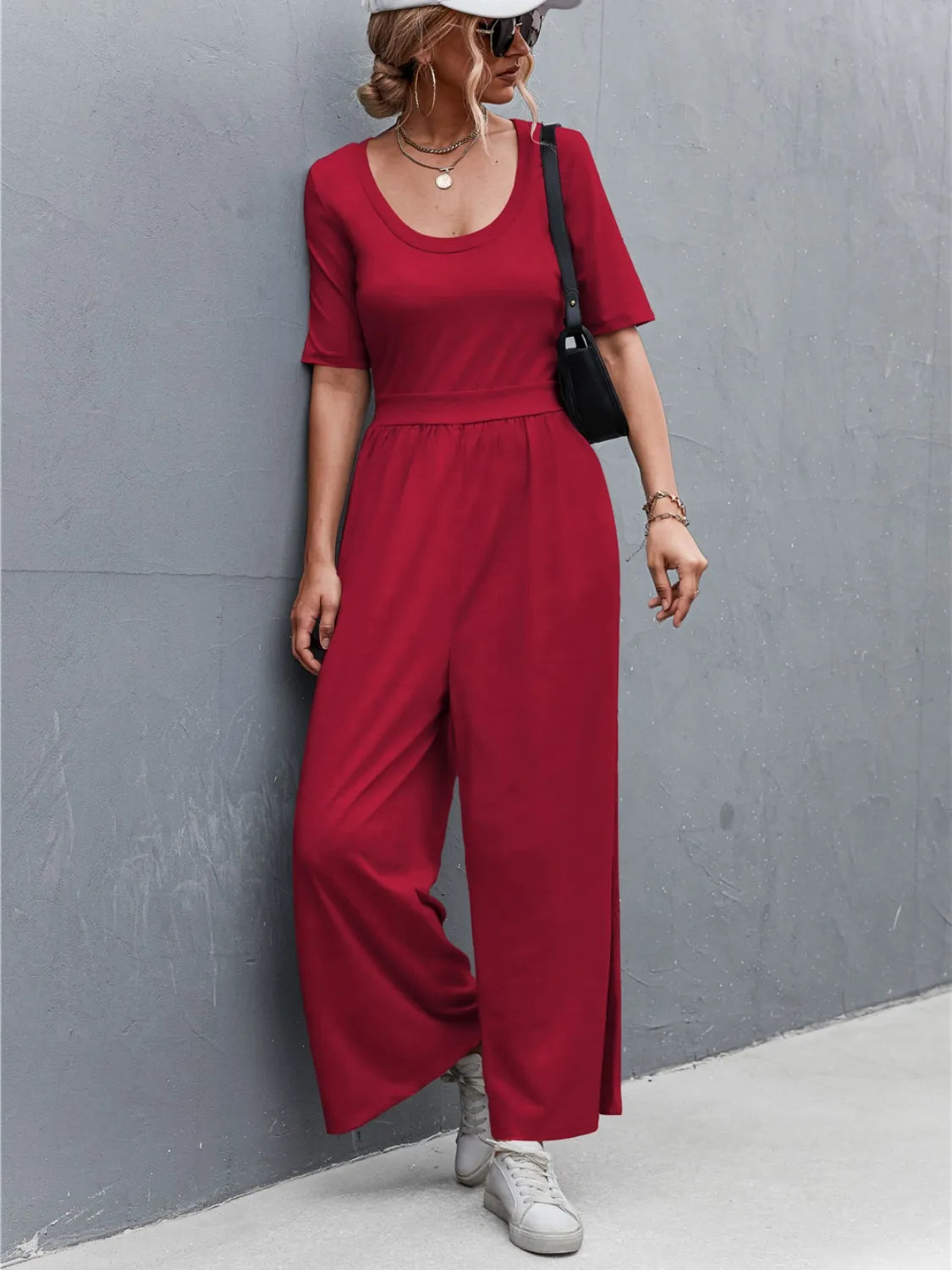 Short Sleeve Jumpsuit.