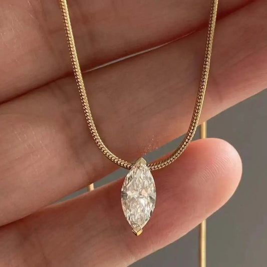 1 Carat Moissanite 925 Sterling Silver Necklace.