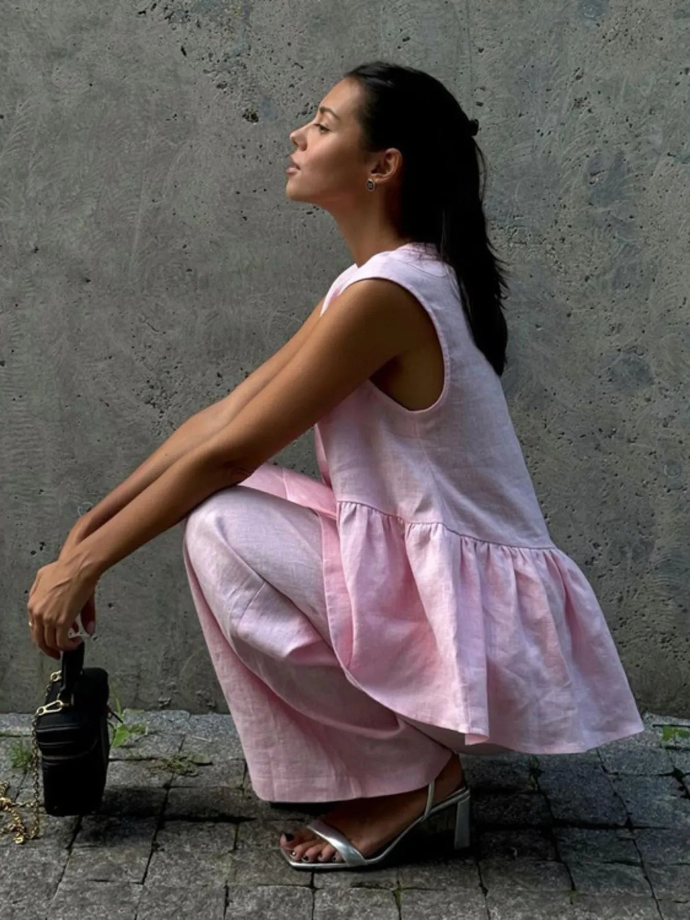 V-Neck Vest and Pants Set.