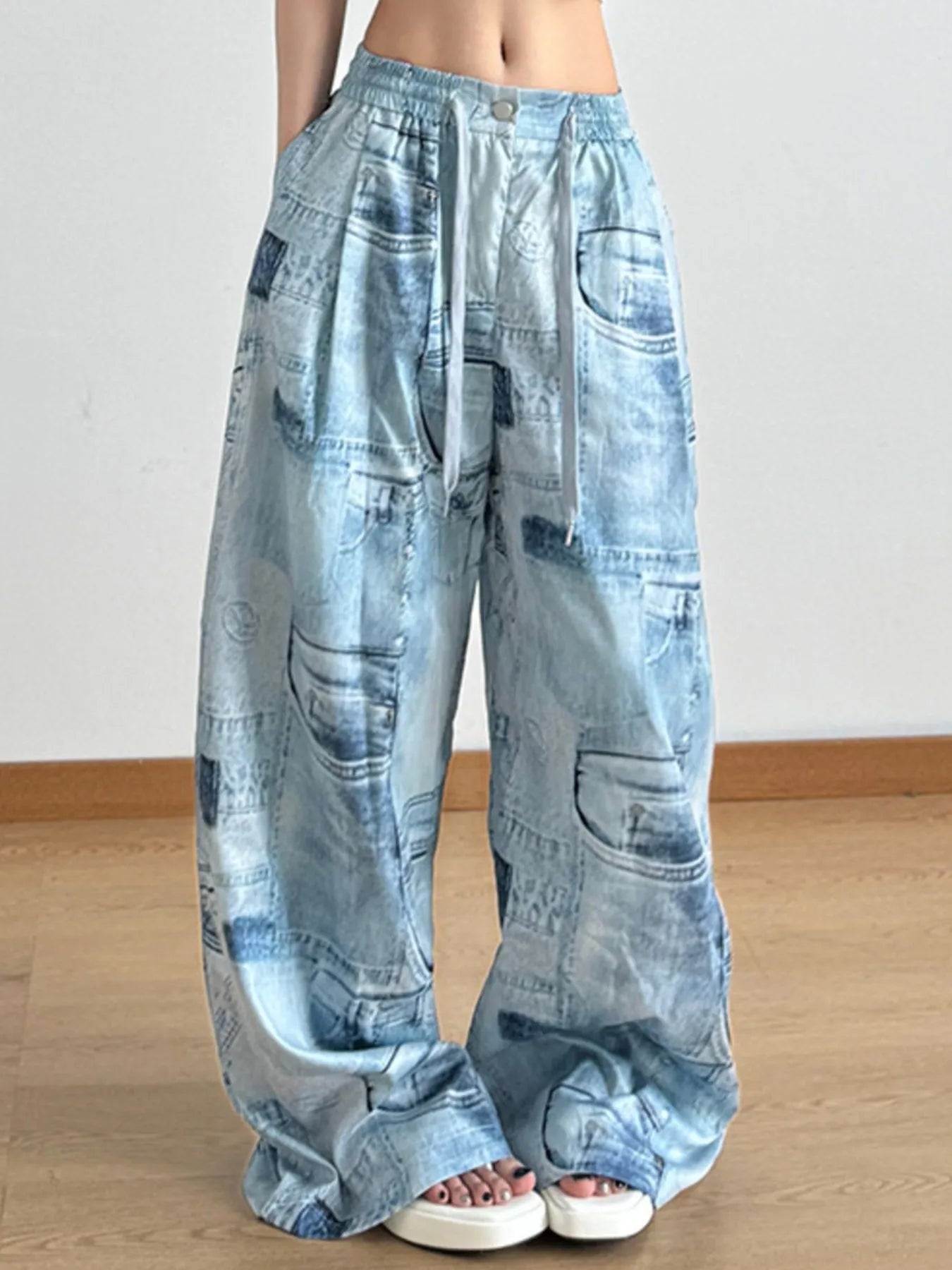 Wide Leg Relaxed Fit Pants.