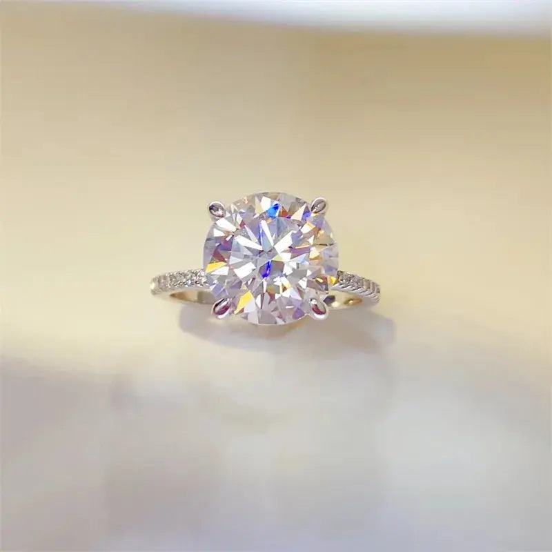 5 Carat Moissanite 925 Sterling Silver Ring.