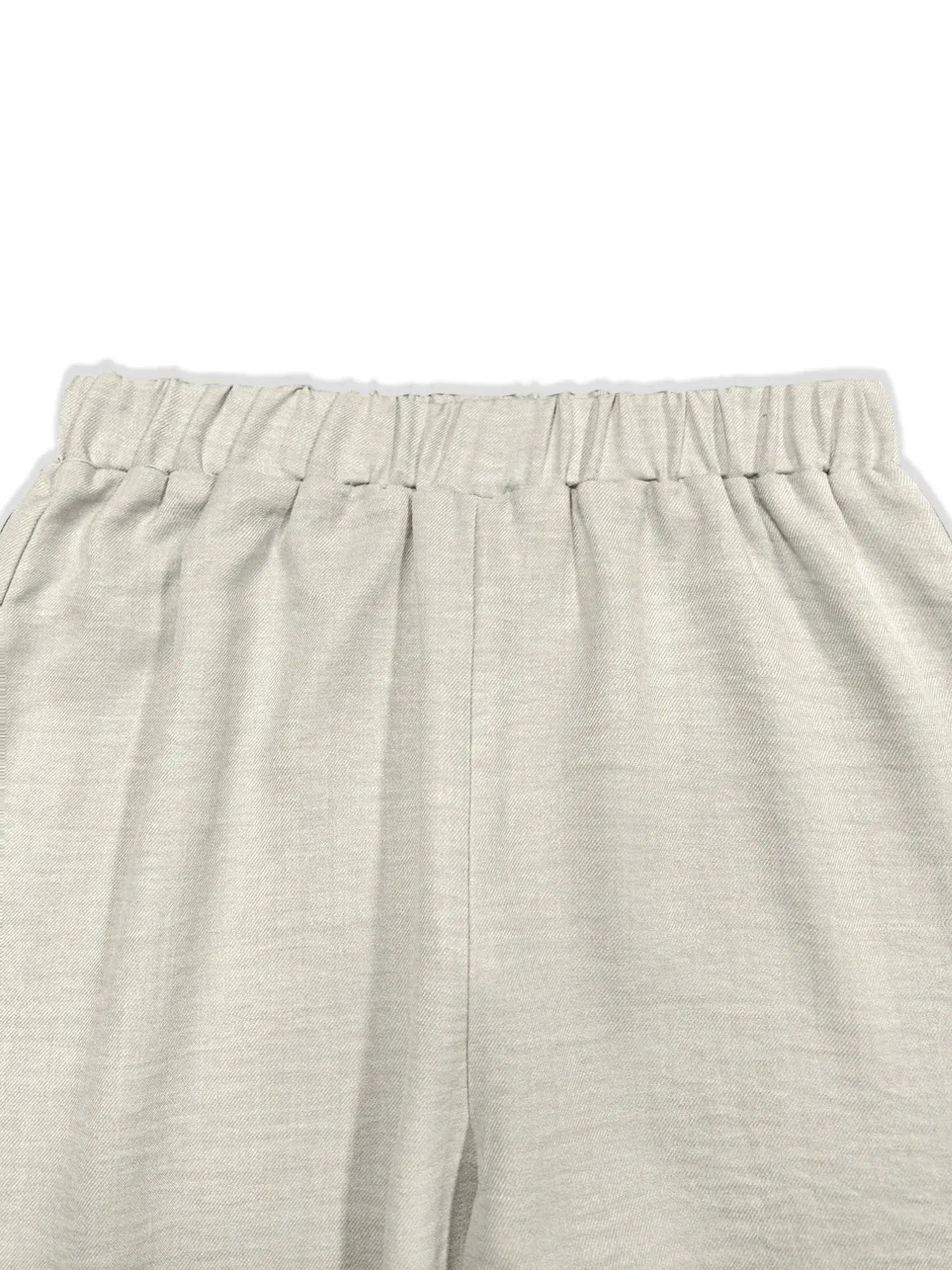 Plus Size Button-Down Shirt and Wide-Leg Pants Set.